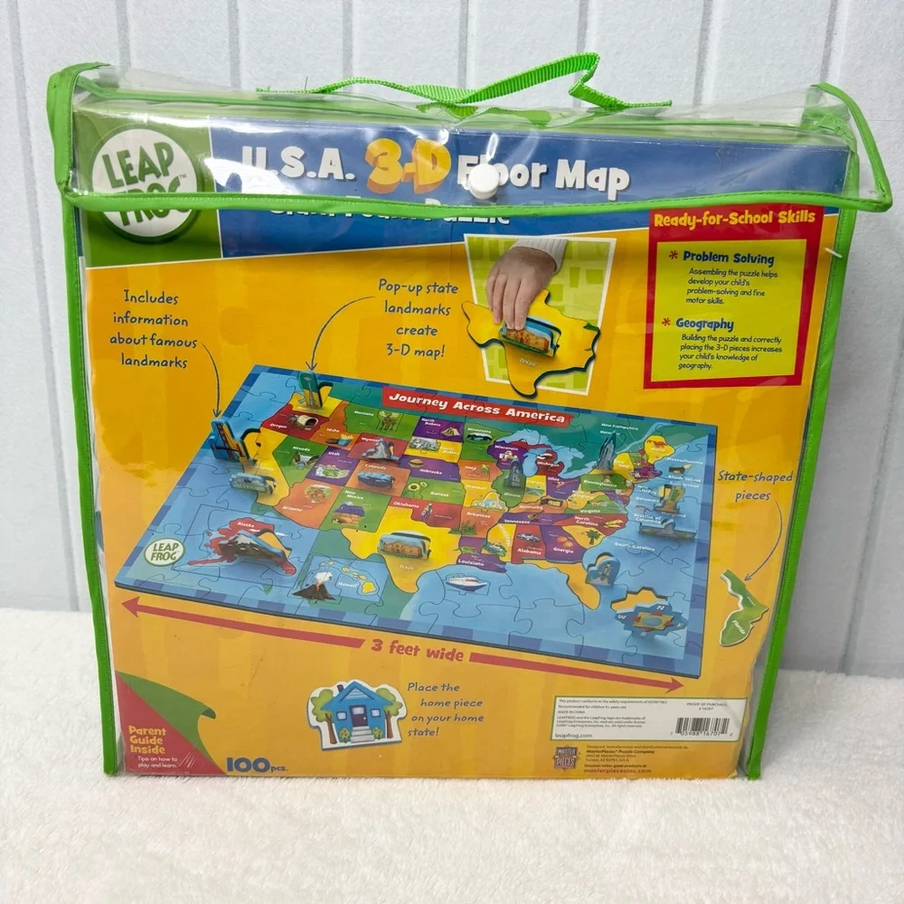LeapFrog USA 3D Giant Foam Floor‎ Map Puzzle - Colorful Educational Toy